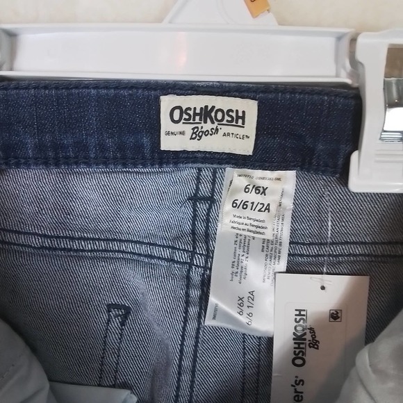 OshKosh High Rise Slim Fit Button Fly Jeans Girl's Size 6 in Medium Wash - Picture 13 of 13